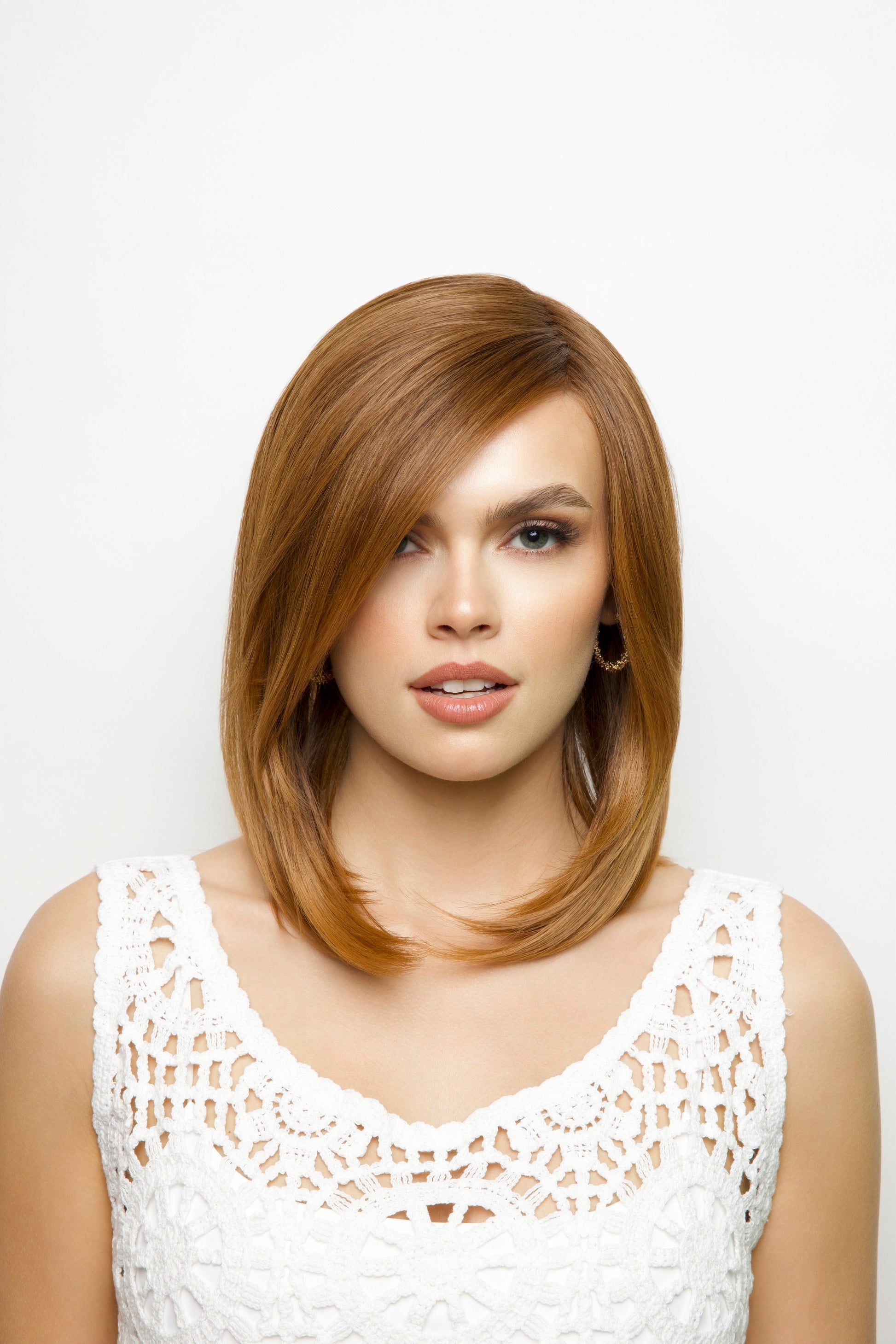 Front view of  Davina Shown in Ruby Chocolate