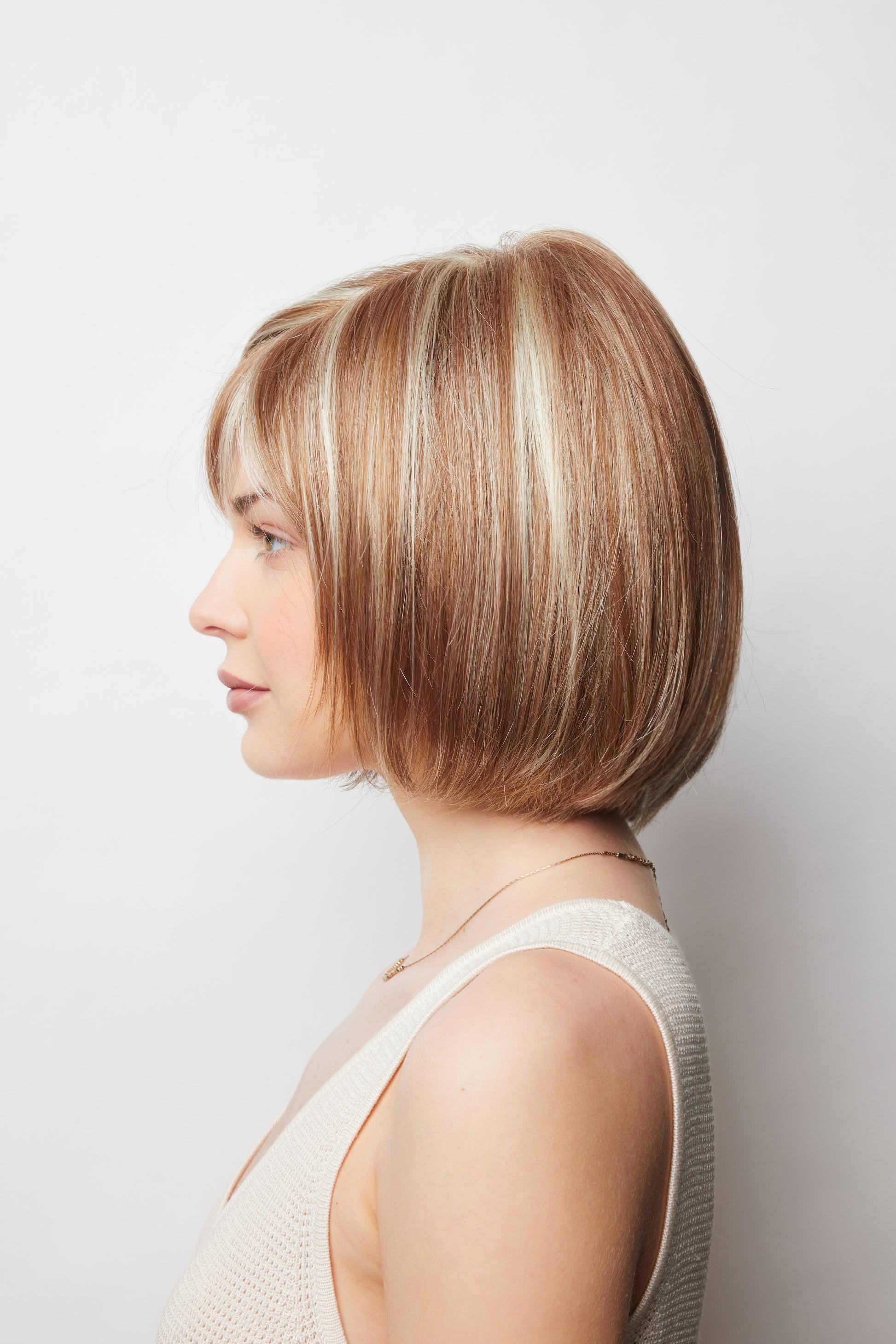 Erika side view shown in Strawberry Swirl