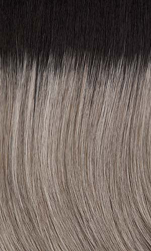 38/56GR | Silver white highlighted with light grey and light brown and off black roots