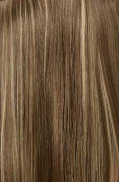 8/14H | Medium & dark brown with dark blonde & subtle auburn highlights