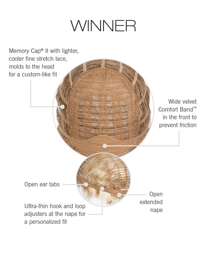 Winner cap construction