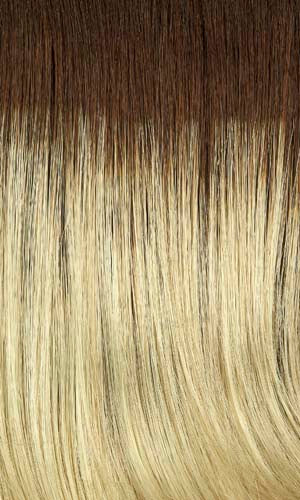 614GR | Wheat blonde with light gold blonde highlights and brown roots